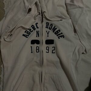 Abercrombie & Fitch Off-White Zip-Up Jacket